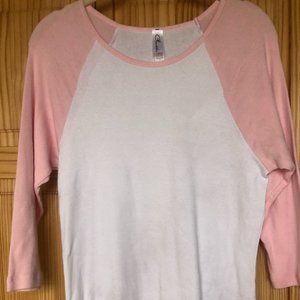 Clementine Women's Baseball Fine Jersey raglan T-Shirt with 3/4 sleeves Size L